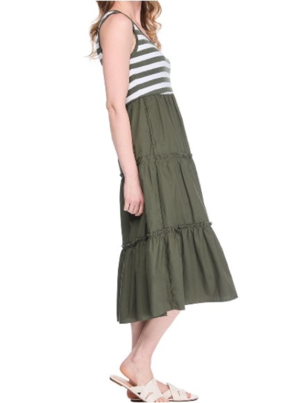 🔥10 for $100🔥 NWT size XS George Striped Tiered Midi Dress